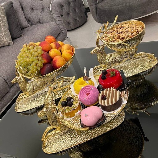 ست سه عددی ظروف با طرح گوزن